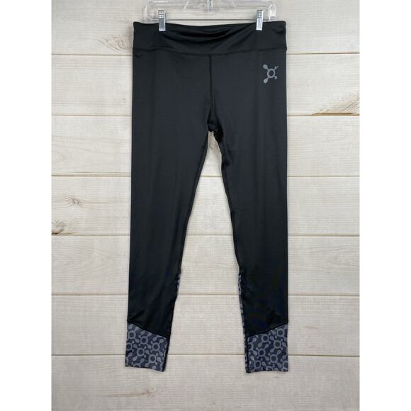 Orangetheory Fitness Leggings Womens XL Black Printed Pull On Workout Skinny - Picture 1 of 8